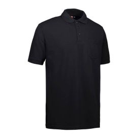 PRO wear klassisk poloshirt | lomme fra ID - sort - INDUSTRI-kvalitet - Poloshirts