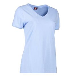 PRO wear CARE  V-hals dame T-shirt | fra ID - Lys blå - 0373 - T-shirts