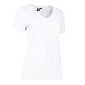 PRO wear CARE  V-hals dame T-shirt | fra ID - Hvid - 0373 - T-shirts