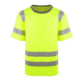 YouBrands - 4602 Varberg HI-VI T-shirt i behagelig poly/bomuld, Gul - Trøjer