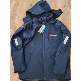 Umove logo 131020 Lang vinterforet softshell Herre jakke med aftagelig hætte - navy - Umove Personale