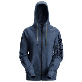 Damehættetrøje med logo og lang lynlås - Trøjer