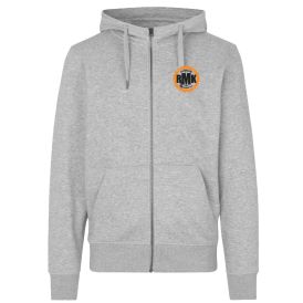 RMK - 0638 Grå Hoodie m. Zip - Roskilde Mountain bike klub