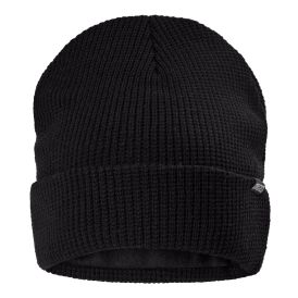 Strikket hue med perlestrik effekter - Striktrøjer