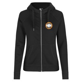 RMK - 0639 Sort Dame Hoodie m. Zip - Roskilde Mountain bike klub