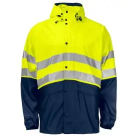 6431 RAIN JACKET SHORT EN ISO 20471 CLASS 3/2 - Regntøj