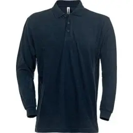 Acode Poloshirt med lange ærmer, herre - F544:M3-1 Mørk Marine - Poloshirts