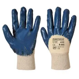 Grip 12 Nitrile Light Knitwrist Glove - Striktrøjer