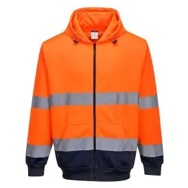 Hi-Vis Contrast Zipped Hoodie - #ERROR - Hættetrøje