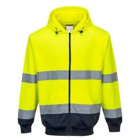 Hi-Vis Contrast Zipped Hoodie - #ERROR - Hættetrøje